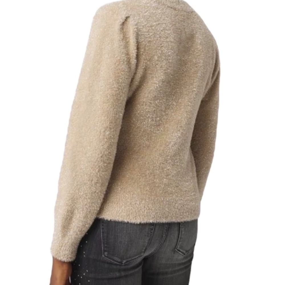 WHBM Metallic Tinsel Trim Sweater NWT - Picture 9 of 9